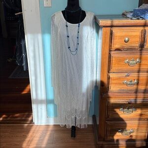 Elegant Cream Midi Dress